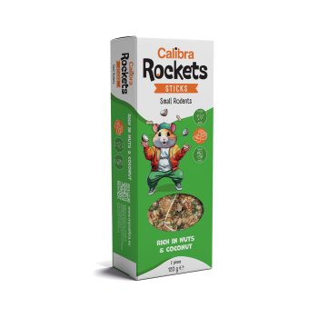 Calibra Rockets Sticks Small rodents Nuts&Coconut 120g