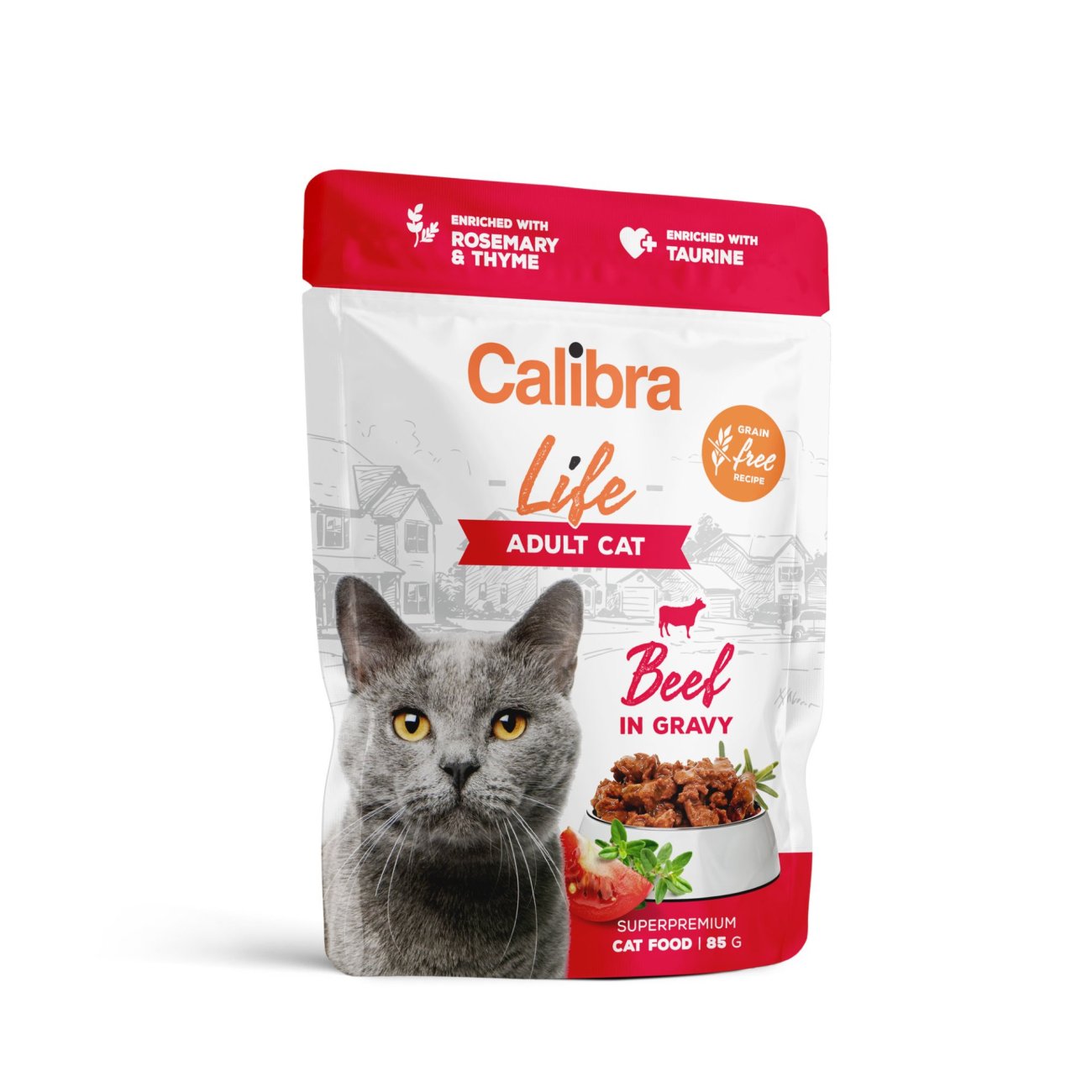 Calibra Cat Life pouch Adult Beef in gravy 85g