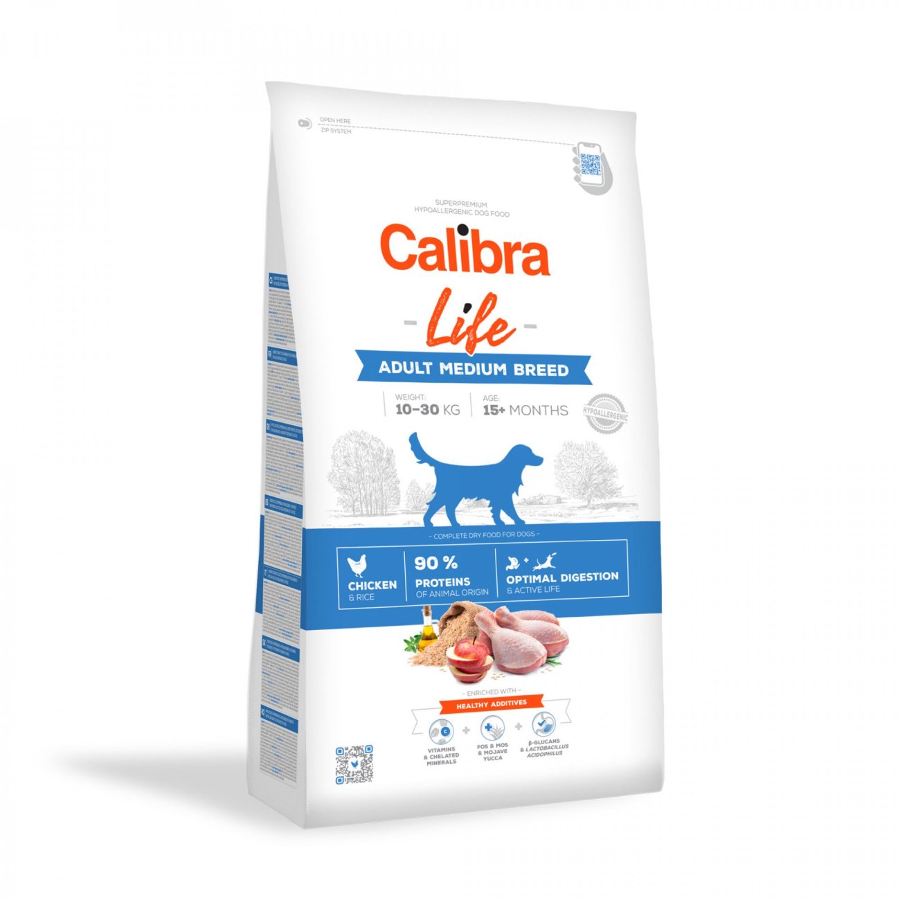 Calibra Dog Life Adult Medium Breed Chicken 12kg