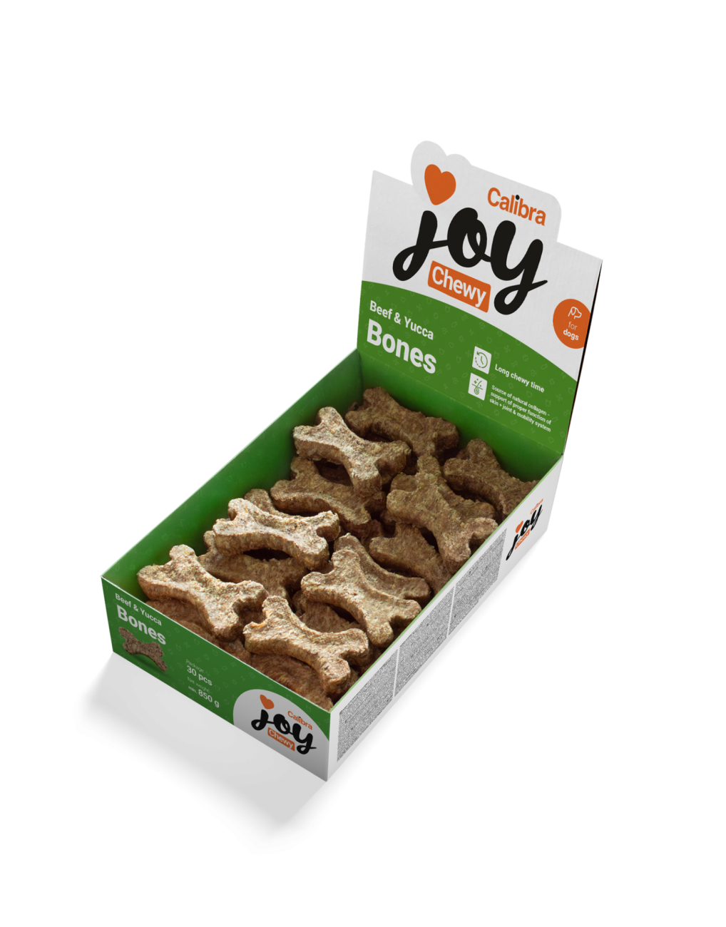 Calibra Joy Dog Chewy Beef & Yucca Bones 850g