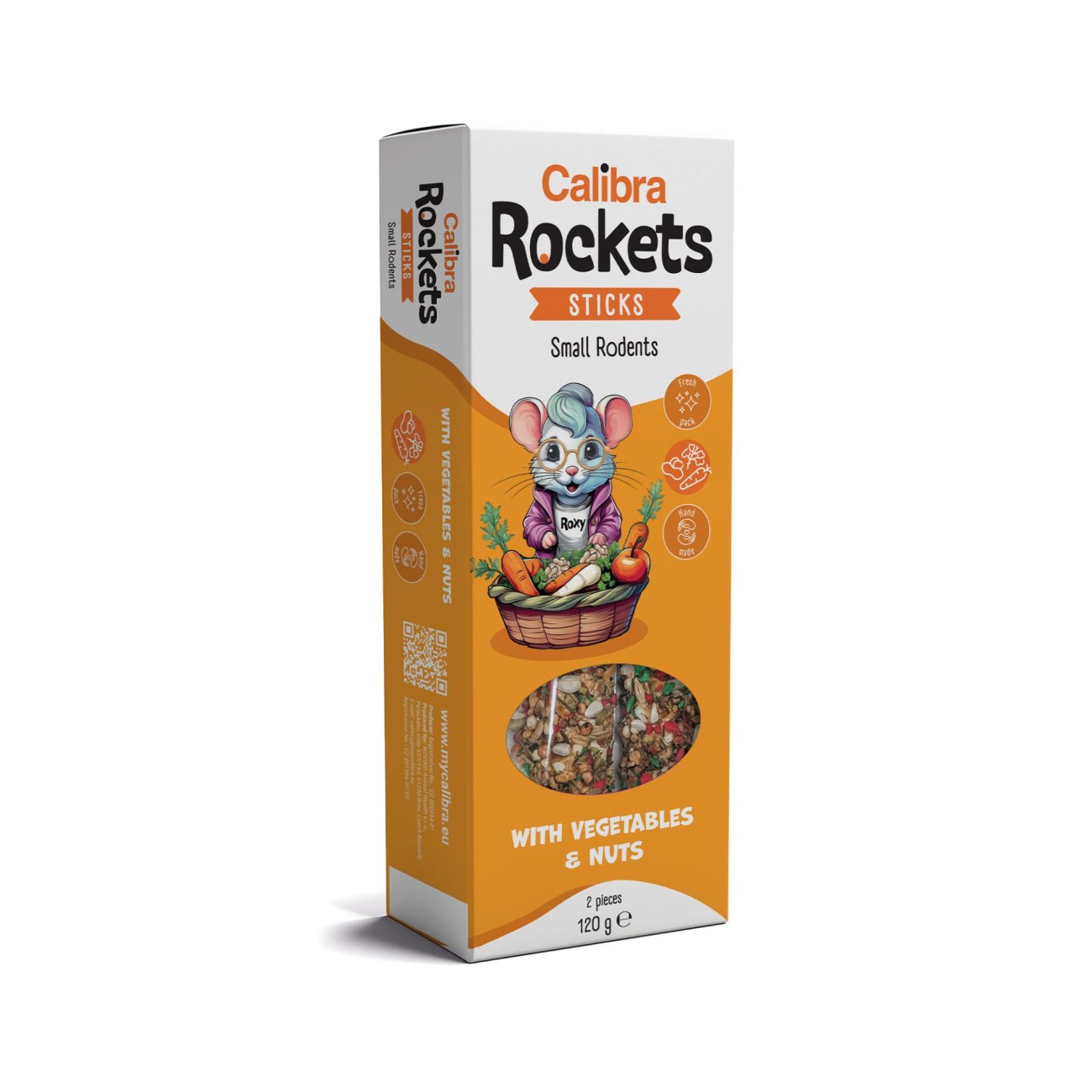 Calibra Rockets Sticks Small rodents Vegeta&Nuts 120g